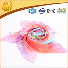 Super dünner kühler rosa Blumen-Digital-Druck-Silk Schal für Sommer